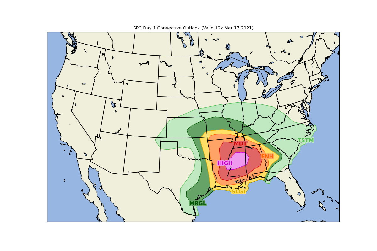 Severe Weather Outlook Convective - Ruthe Clarissa