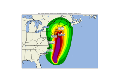 NOAA NHC Wind Speed Probabilities