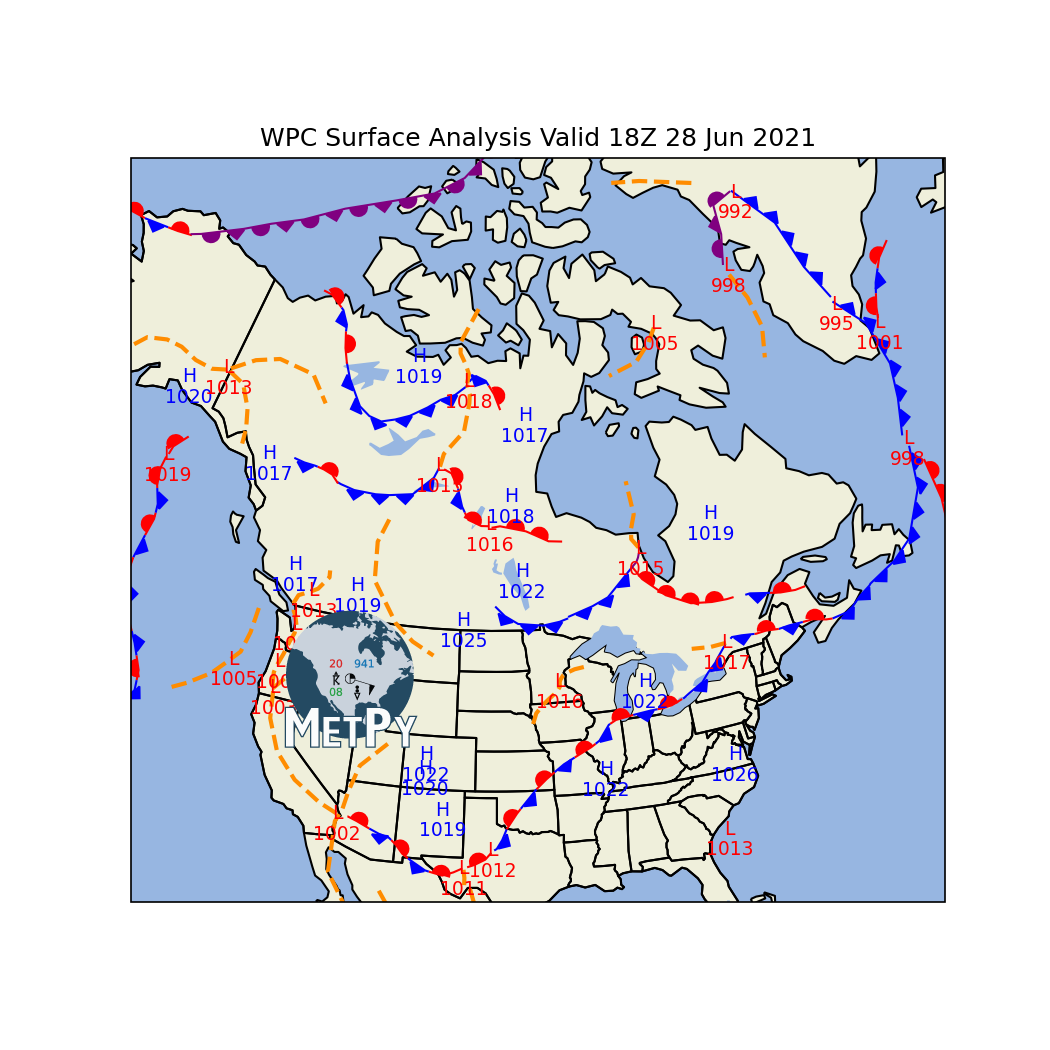 WPC Surface Analysis Valid 18Z 28 Jun 2021